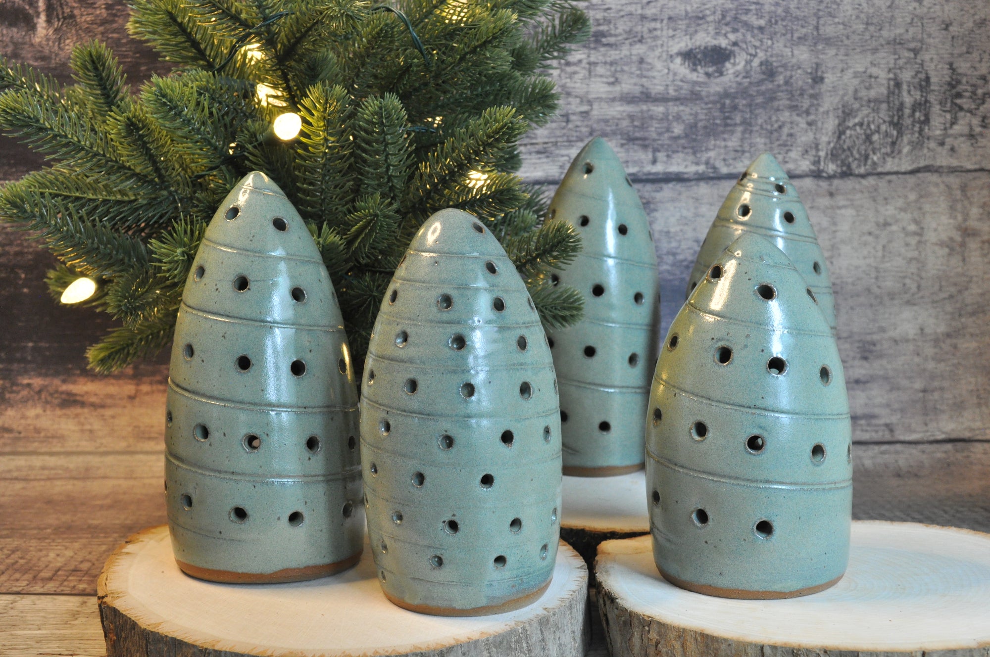 Soft Green Tree Lanterns